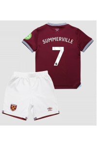 West Ham United Crysencio Summerville #7 Jalkapallovaatteet Lasten Kotipeliasu 2025-26 Lyhythihainen (+ Lyhyet housut)
